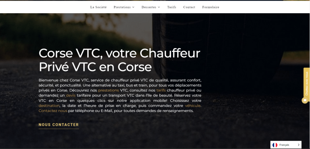 VTC Corse chauffeur privé VTC